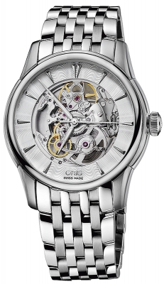 Buy this new Oris Artelier Skeleton 01 734 7670 4051-07 8 21 77 mens watch for the discount price of £1,343.00. UK Retailer.